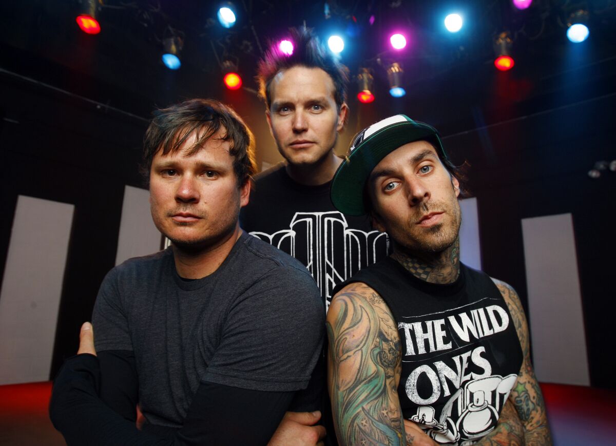 Tom DeLonge, Mark Hoppus and Travis Barker of blink-182, Los Angeles, CA, June 4, 2009