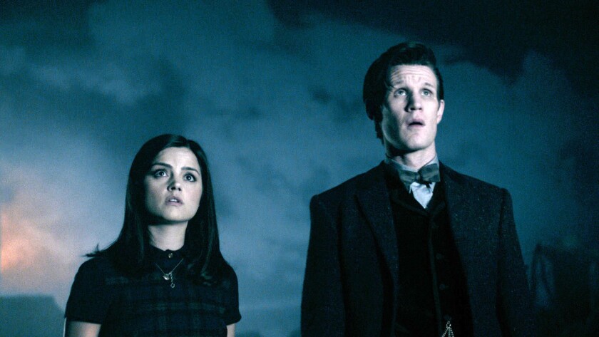 Clara (Jenna-Louise Coleman) and the Doctor (Matt Smith) in the season finale of "Doctor Who."