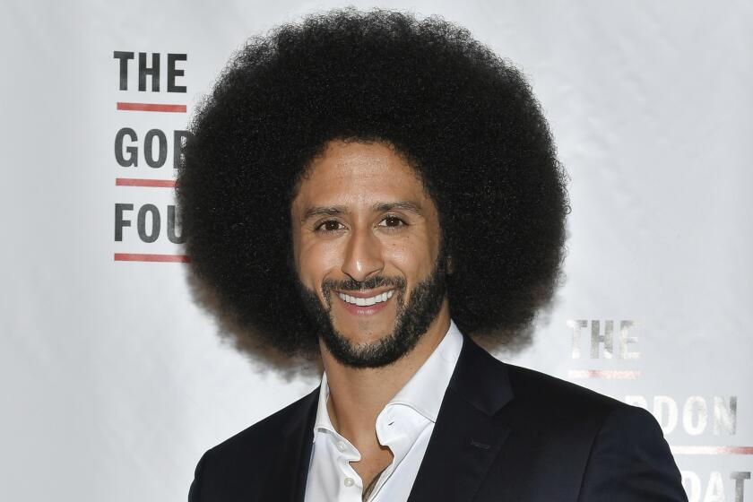 Colin Kaepernick attends the Gordon Parks Foundation Gala at Cipriani 42nd Street on Tuesday, May 21, 2024, in New York. 