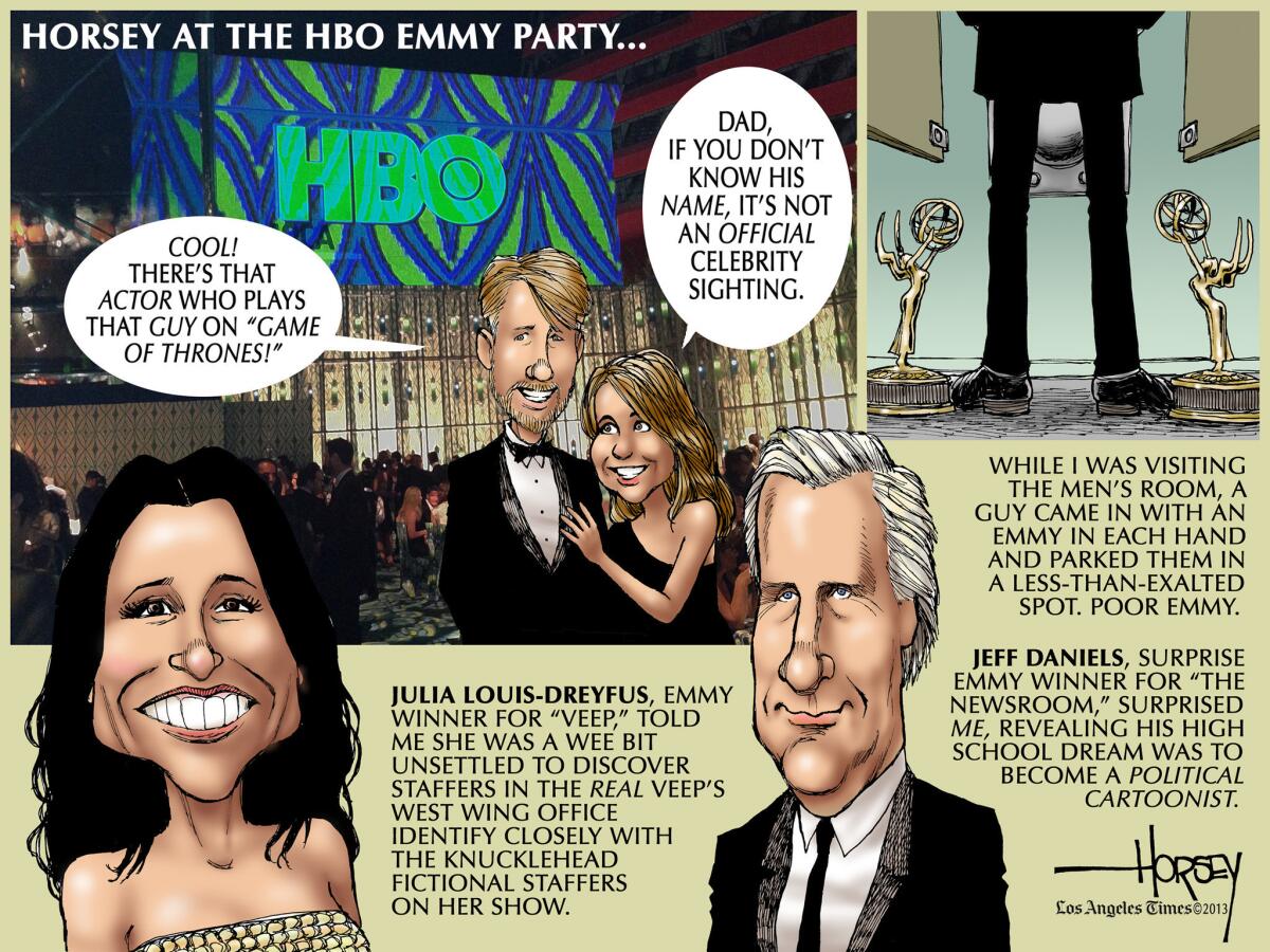 HBO's Emmy party was the place to be on Sunday night -- for the winners and the also-rans.