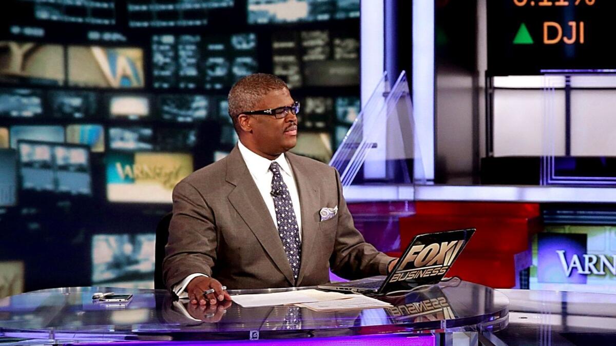 Fox Business Network host Charles Payne at the Fox News studios in New York in 2015.