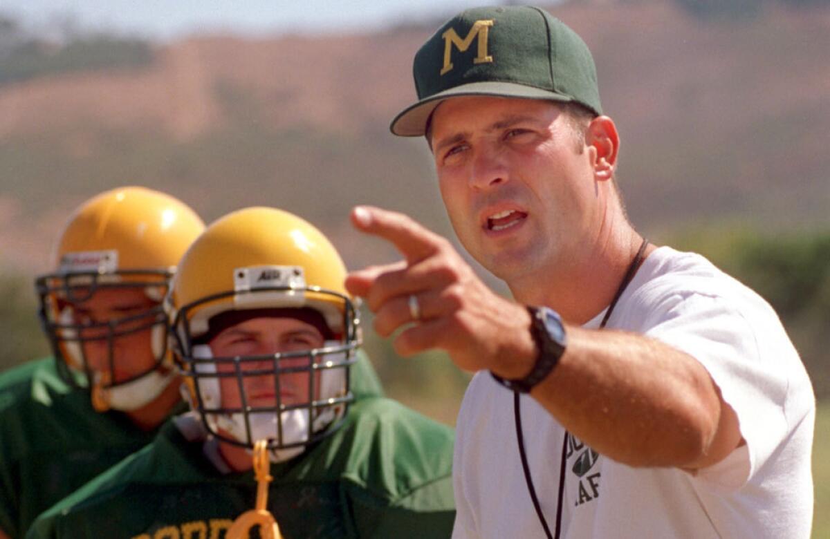 Tim Lins in his first year as head coach of Moorpark football back in 1999