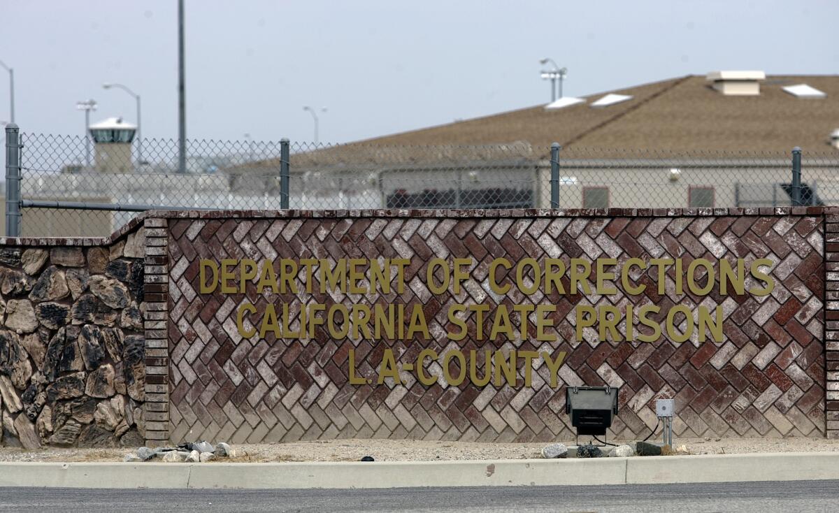 California State Prison-Los Angeles County in Lancaster, where an inmate was killed.