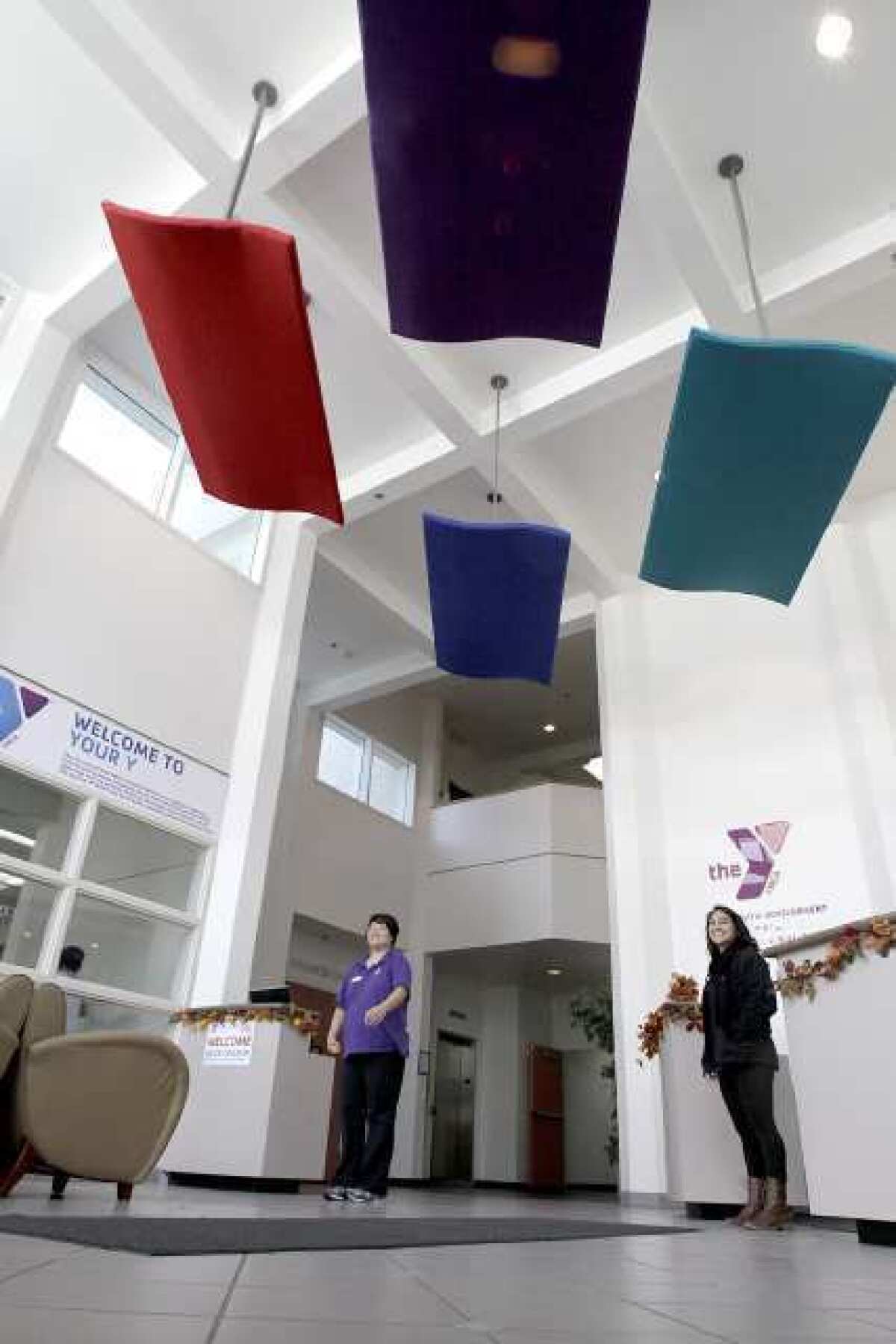 The main lobby has been remodeled at the Crescenta-Canada Family YMCA, at the Foothill Boulevard location.