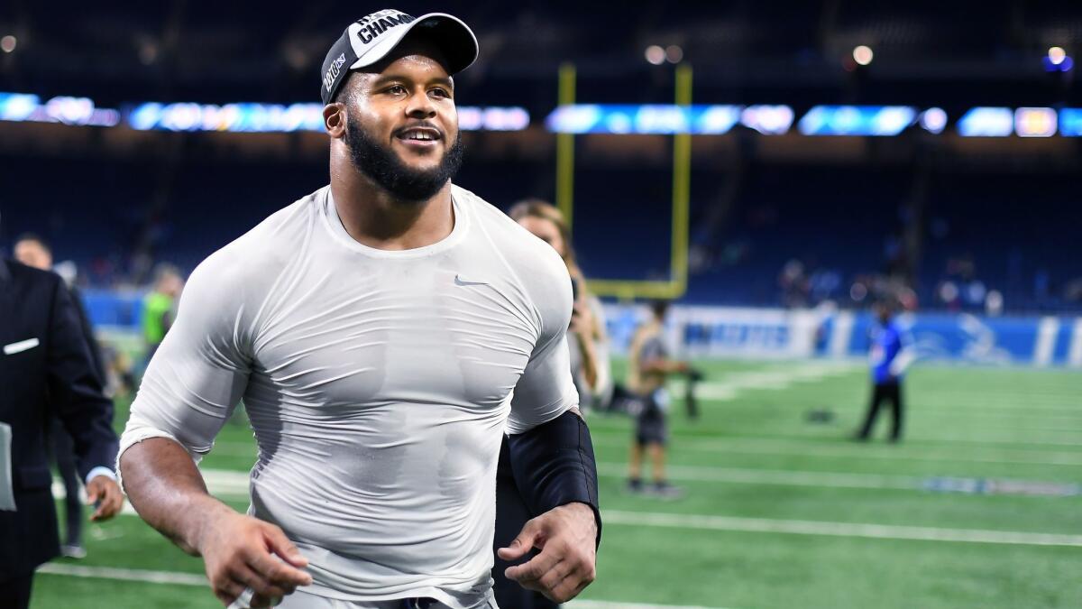 Rams defensive tackle Aaron Donald made the Pro Bowl for the fifth time, and he is proud that his former college teammate James Connor also received the honor.