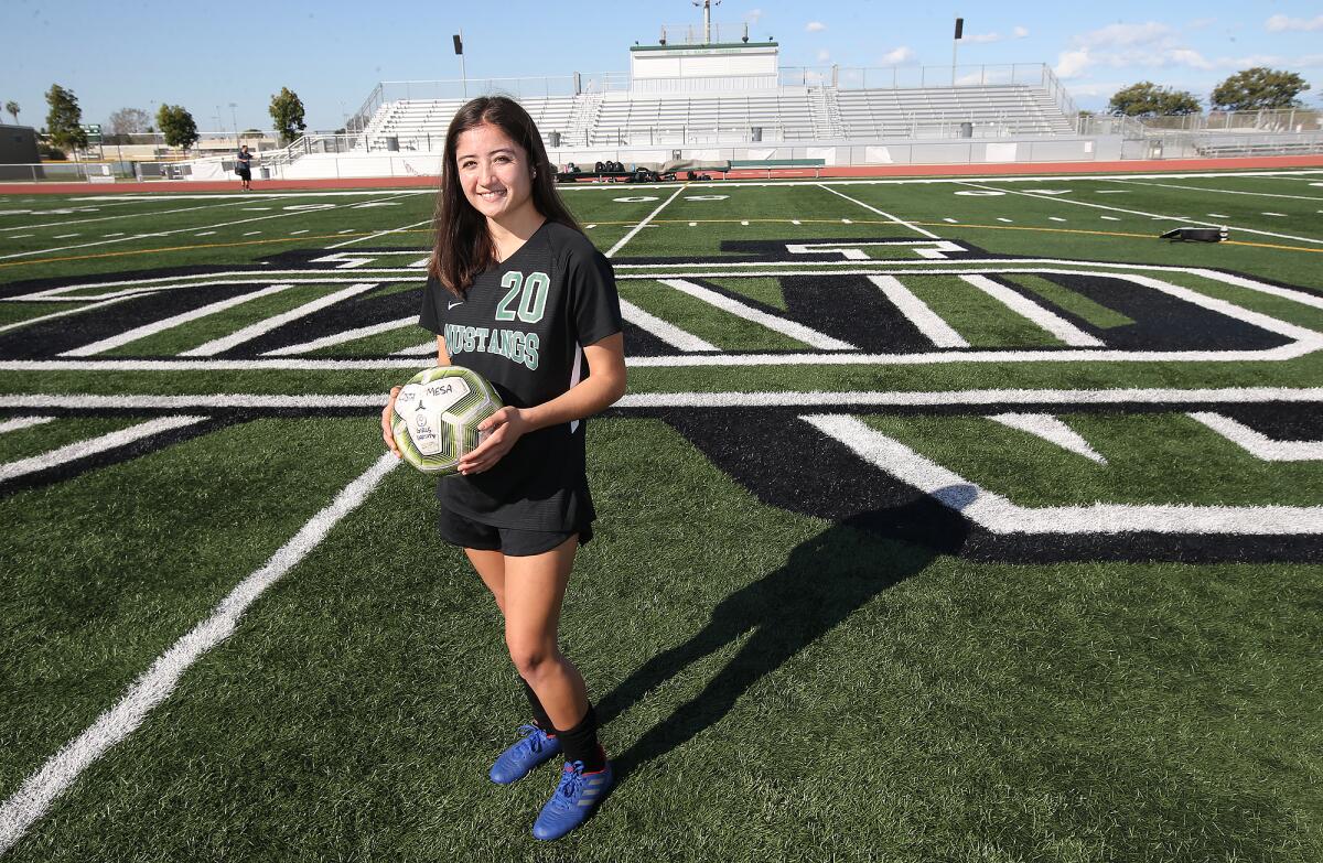 Center back Vanessa Carrillo is a four-year starter for Costa Mesa.