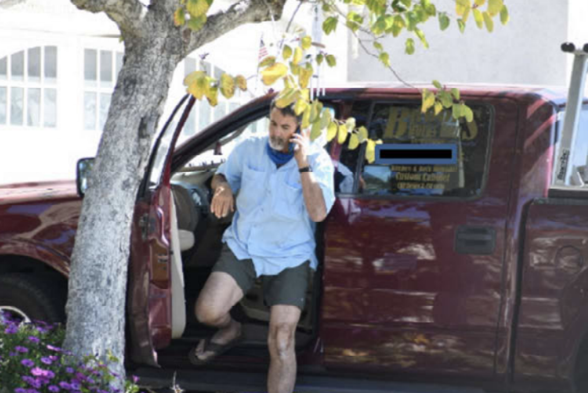 Huntington Beach resident Glenn Allen Brooks seen in a March 24 photo taken by an FBI special agent conducting surveillance.