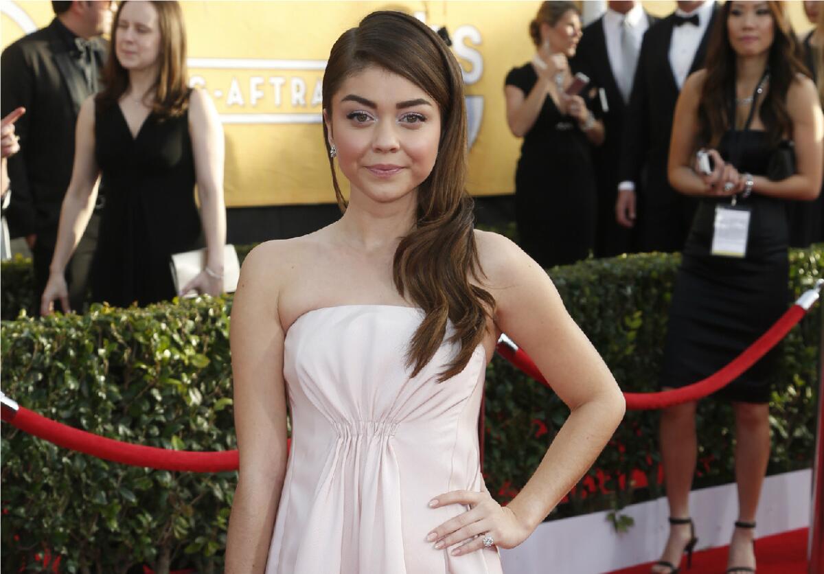 Sarah Hyland at the 20th Annual Screen Actors Guild Awards at the Shrine Auditorium in Los Angeles in January.