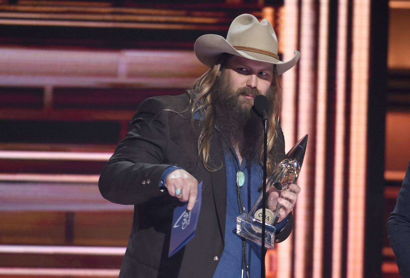 Chris Stapleton accepts the award for album of the year "From A Room: Volume 1."