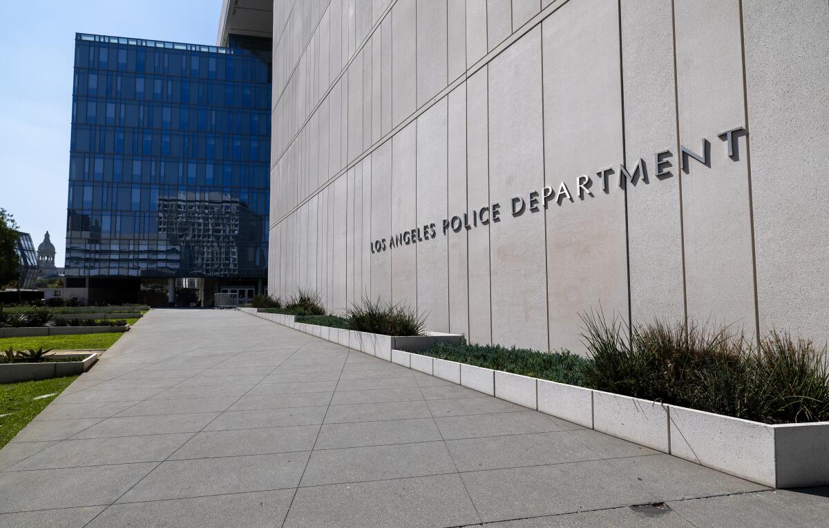 Exterior view of LAPD headquarters