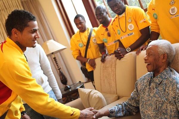 Kevin-Prince Boateng and Nelson Mandela