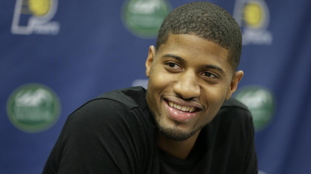 "This was going to be a huge year for me," Indiana Pacers forward Paul George said at a news conference in Indianapolis on Friday. "It hurts."