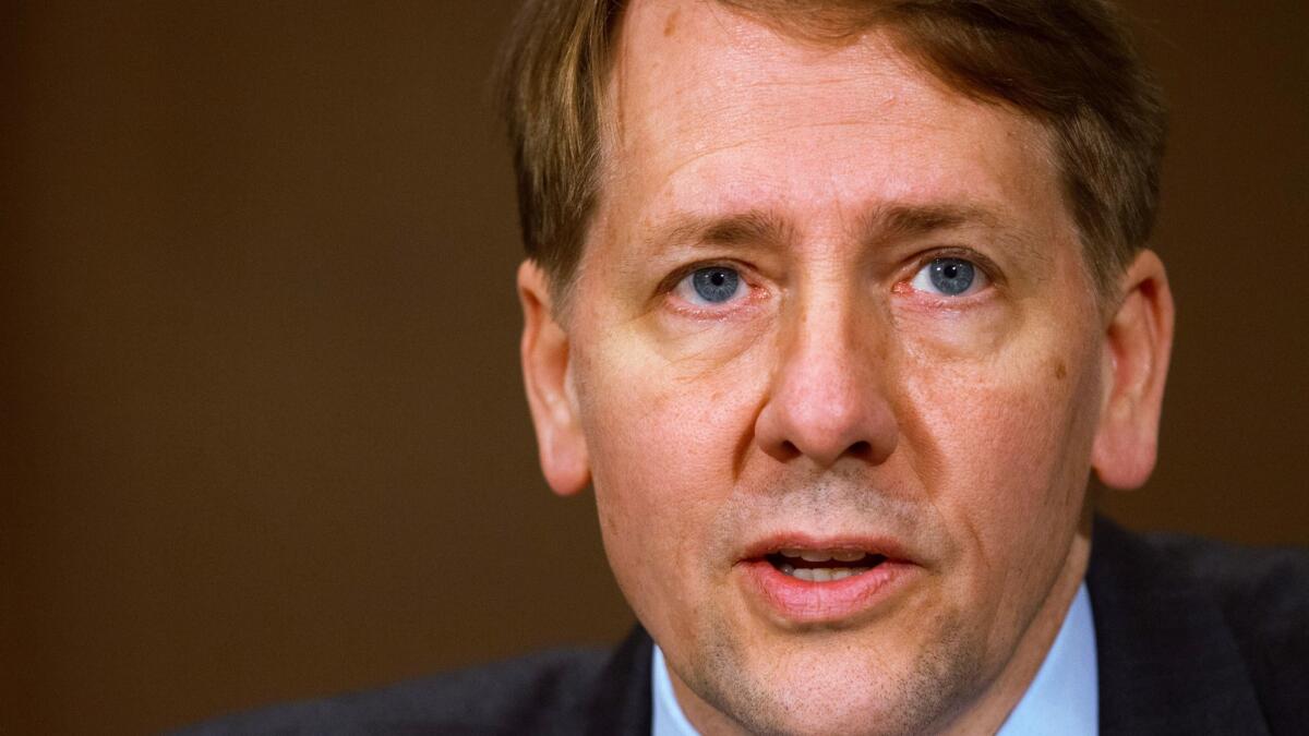 Richard Cordray, director of the Consumer Financial Protection Bureau, in 2013.