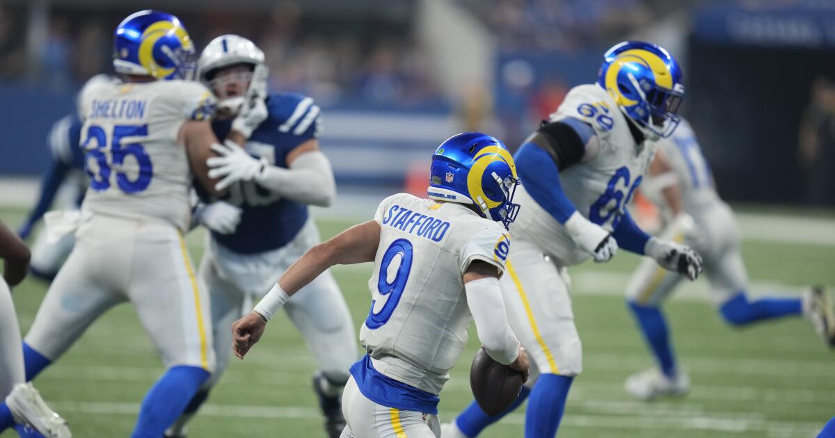Erkenntnisse der Rams-Colts: Matthew Staffords Hüftverletzung gibt Anlass zur Sorge