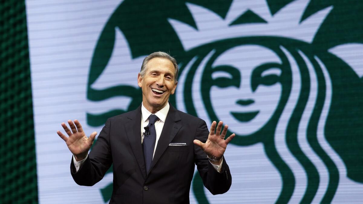 Howard Schultz will have the title of chairman emeritus as of June 26, Starbucks said.