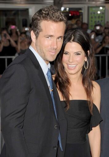 Ryan Reynolds and Sandra Bullock pose for a picture at the world premiere of "The Change-Up" in L.A.'s Westwood neighborhood. "The Change-Up" stars Reynolds as a carefree bachelor who accidentally switches bodies with his married best friend, played by Jason Bateman. Reynolds and Bullock previously costarred in "The Proposal."