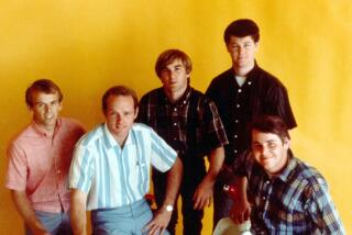The Beach Boys circa 1964. (L-R) Al Jardine, Mike Love, Dennis Wilson, Brian Wilson, Carl Wilson. 