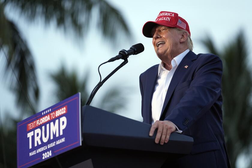 Republican presidential candidate former President Donald Trump speaks at a campaign rally at Trump National Doral Miami, Tuesday, July 9, 2024, in Doral, Fla. (AP Photo/Rebecca Blackwell)