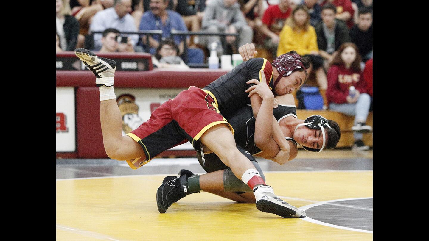 Photo Gallery: La Canada vs. Hoover in rival Rio Hondo League wrestling