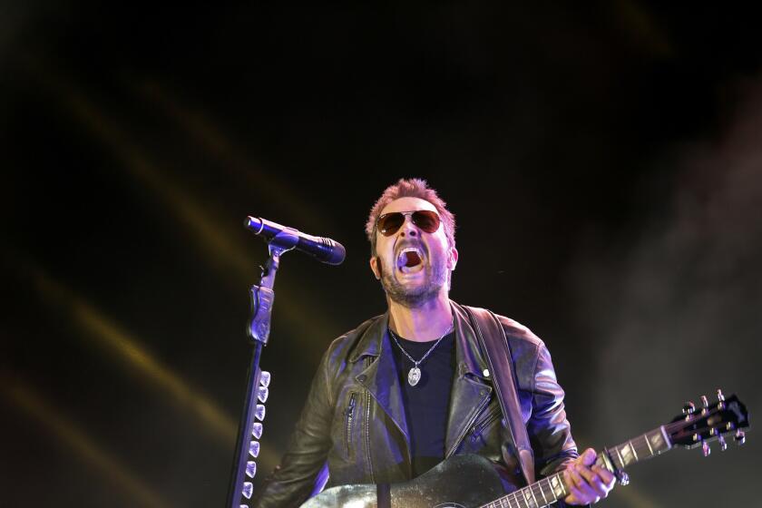 Eric Church performs on the first day of the Stagecoach Country Music Festival.
