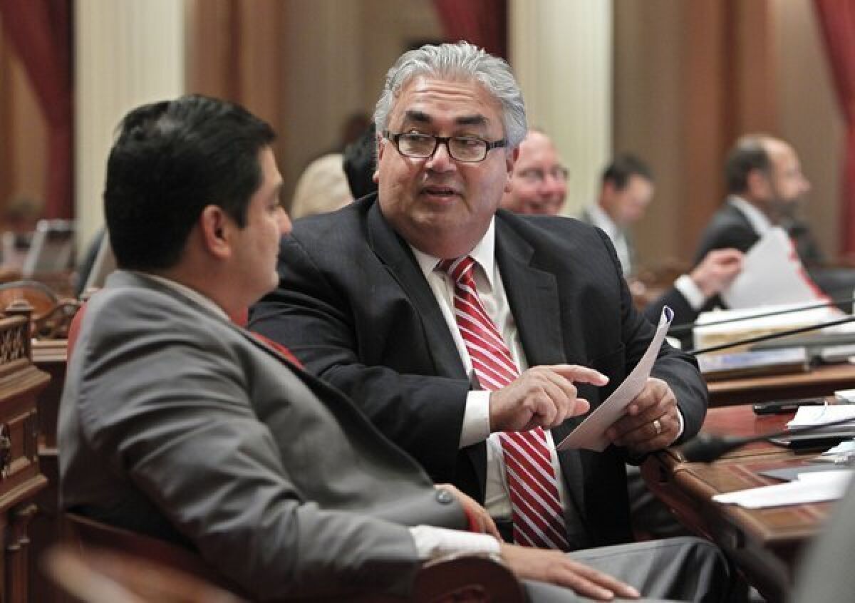 FBI agents in June raided the office of state Sen. Ronald S. Calderon (D-Montebello), shown. At least two other lawmakers, Sen. Kevin De Leon (D-Los Angeles) and Assemblyman Adam Gray (D-Merced), were to testify before a federal grand jury in Los Angeles as part of the Calderon investigation.