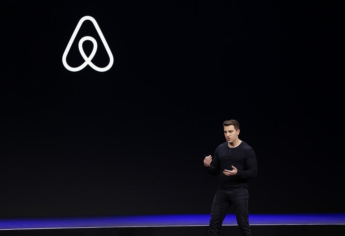 Airbnb co-founder and Chief Executive Brian Chesky at a San Francisco conference in 2014. 