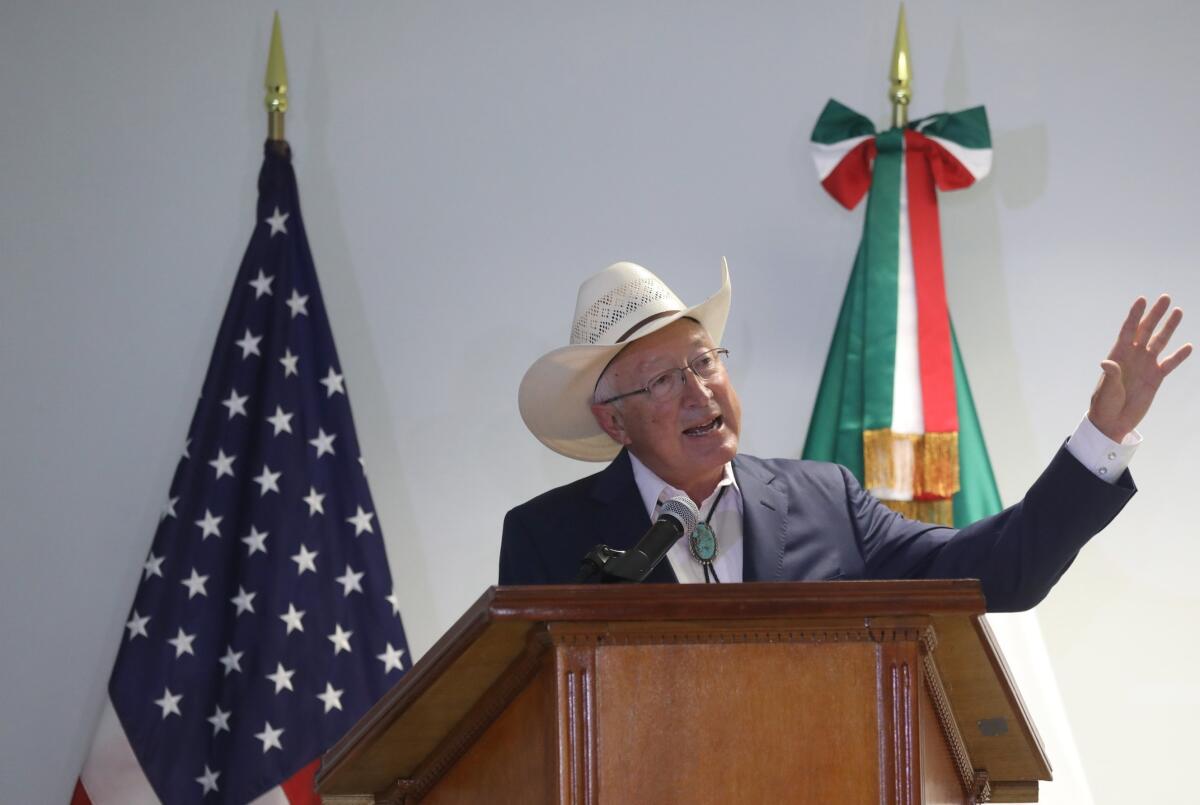 Embajador de EE.UU. encauza relación con México tras una turbulenta llegada