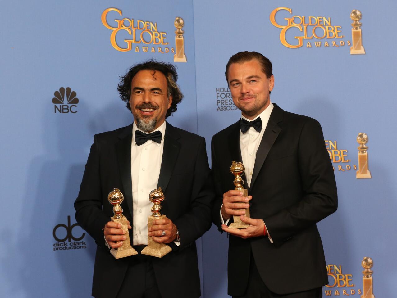 Alejandro González Iñárritu and Leonardo DiCaprio | Golden Globe