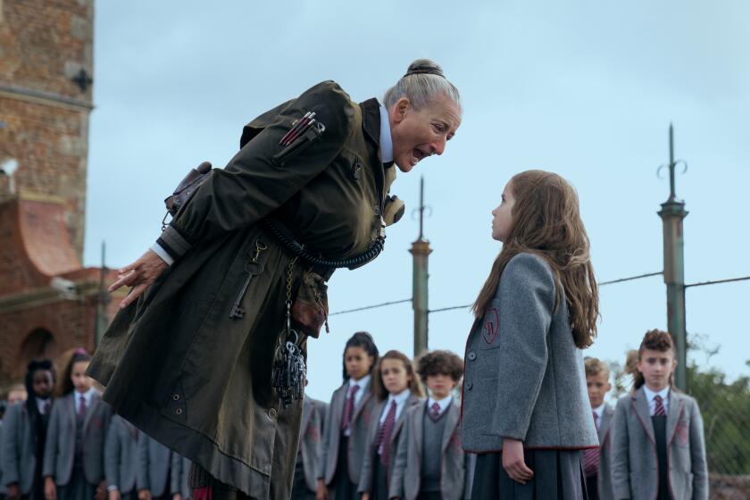 Emma Thompson and Alisha Weir in the movie "Roald Dahl's Matilda the Musical."