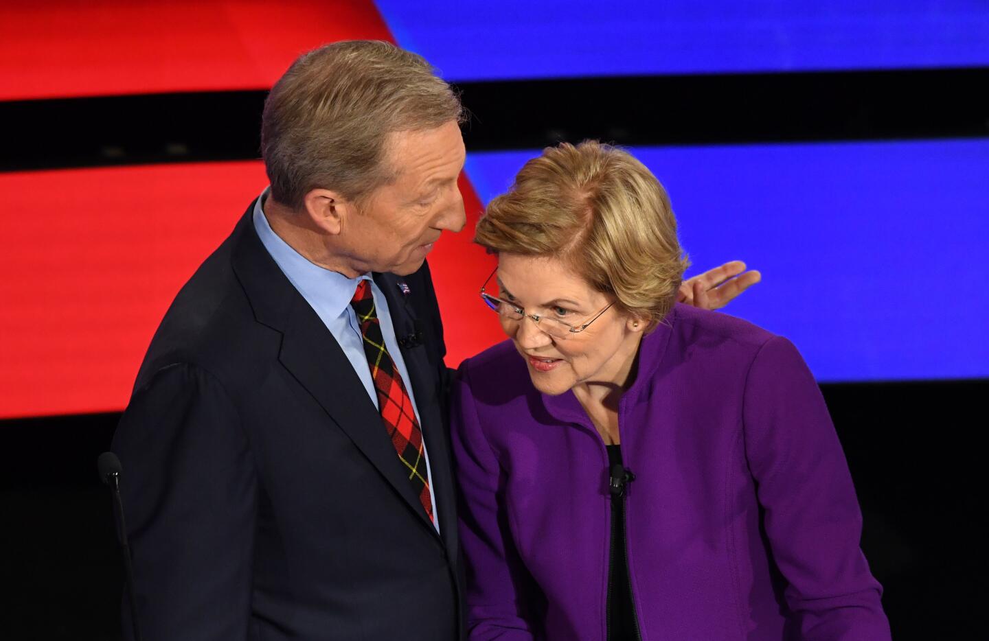 Tom Steyer, Elizabeth Warren