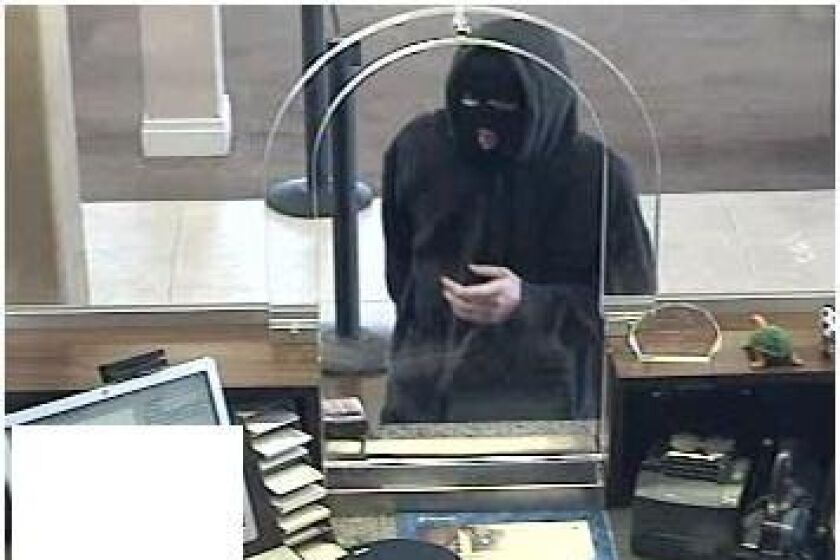The thief who robbed a Chase Bank branch in Point Loma Saturday is being sought by the FBI and San Diego Police.