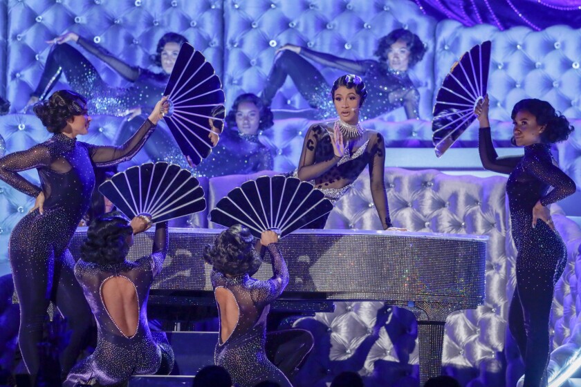Cardi B performs onstage at the 61st Grammy Awards at Staples Center.