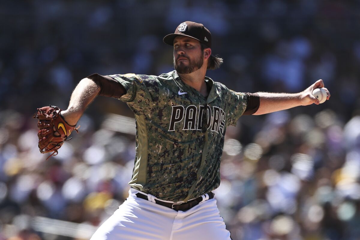 San Diego Padres relief pitcher Drew Pomeranz 