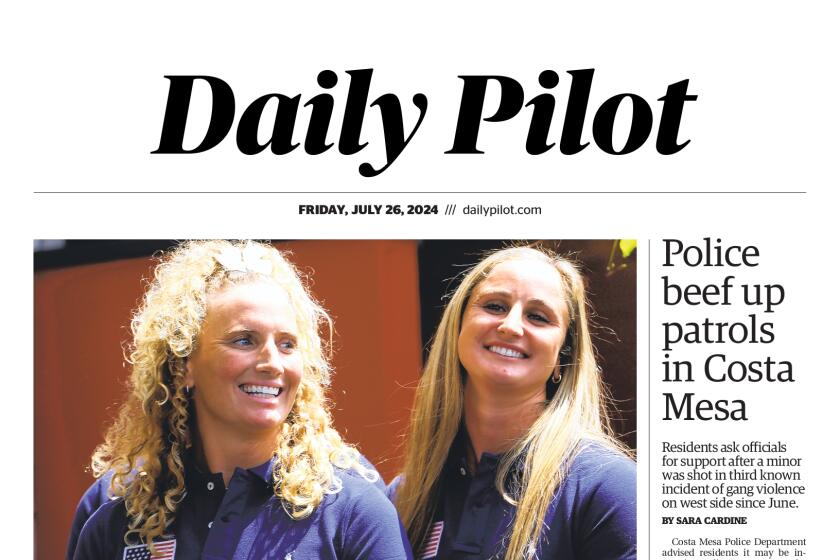 Front page of the Daily Pilot e-newspaper for Friday, July 26, 2024.