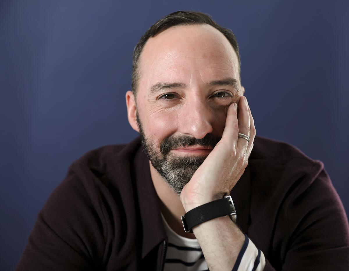This Oct. 2, 2019 photo shows actor Tony Hale posing for a portrait in New York. Hale has earned many fans by playing a morally questionable, immature man-child in both “Arrested Development” and “Veep.” But he switched gears to play the lovable and innocent Forky, who embarks on a road trip with Woody, Buzz and the gang in “Toy Story 4,” available on digital, 4K Disc and Blu-Ray this week. (Photo by Brian Ach/Invision/AP)