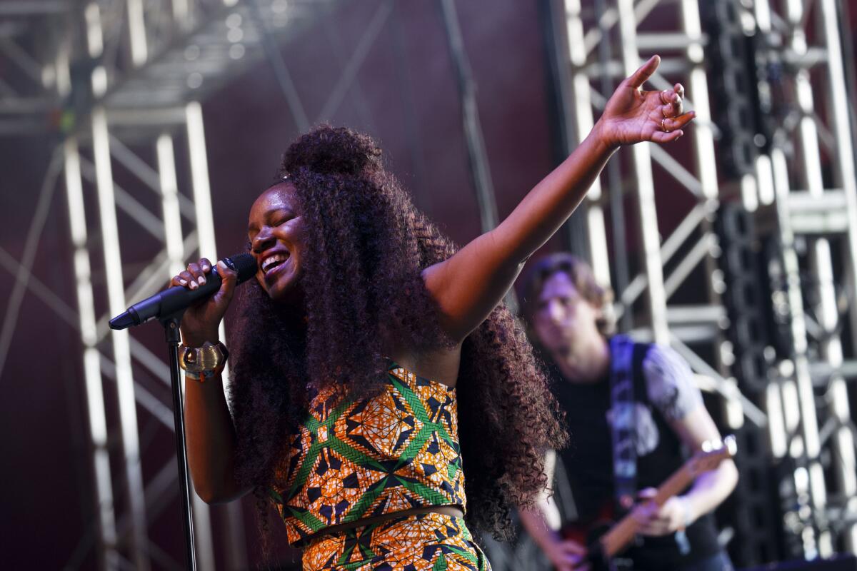 British singer-songwriter Neo Jessica Joshua, known as NAO, performs. (Patrick T. Fallon / For The Times)