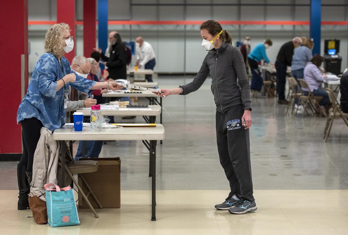Voting amid pandemic in Wisconsin.