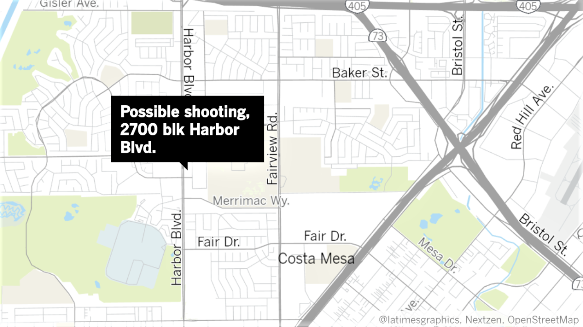 Costa Mesa police responded to a possible shooting on the 2700 block of Harbor Boulevard Wednesday night.