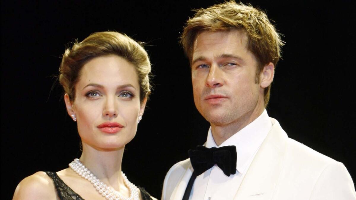Angelina Jolie and Brad Pitt at the Venice Film Festival in 2007.