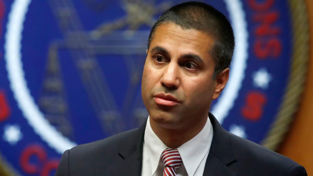 Federal Communications Commission Chairman Ajit Pai was scheduled to speak at the CES gadget show.