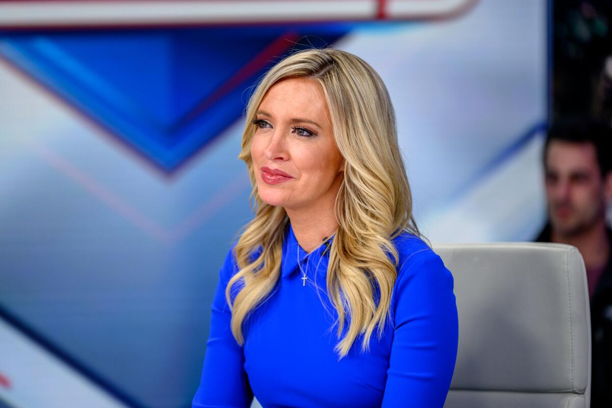Kayleigh McEnany visits "Hannity" with host Sean Hannity at Fox News Channel Studios  