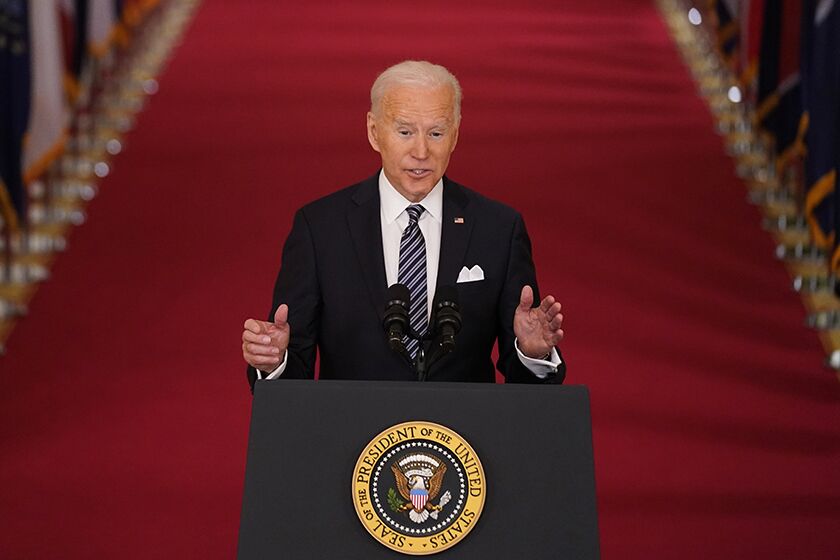 President Joe Biden during a prime-time address from the White House on Thursday.