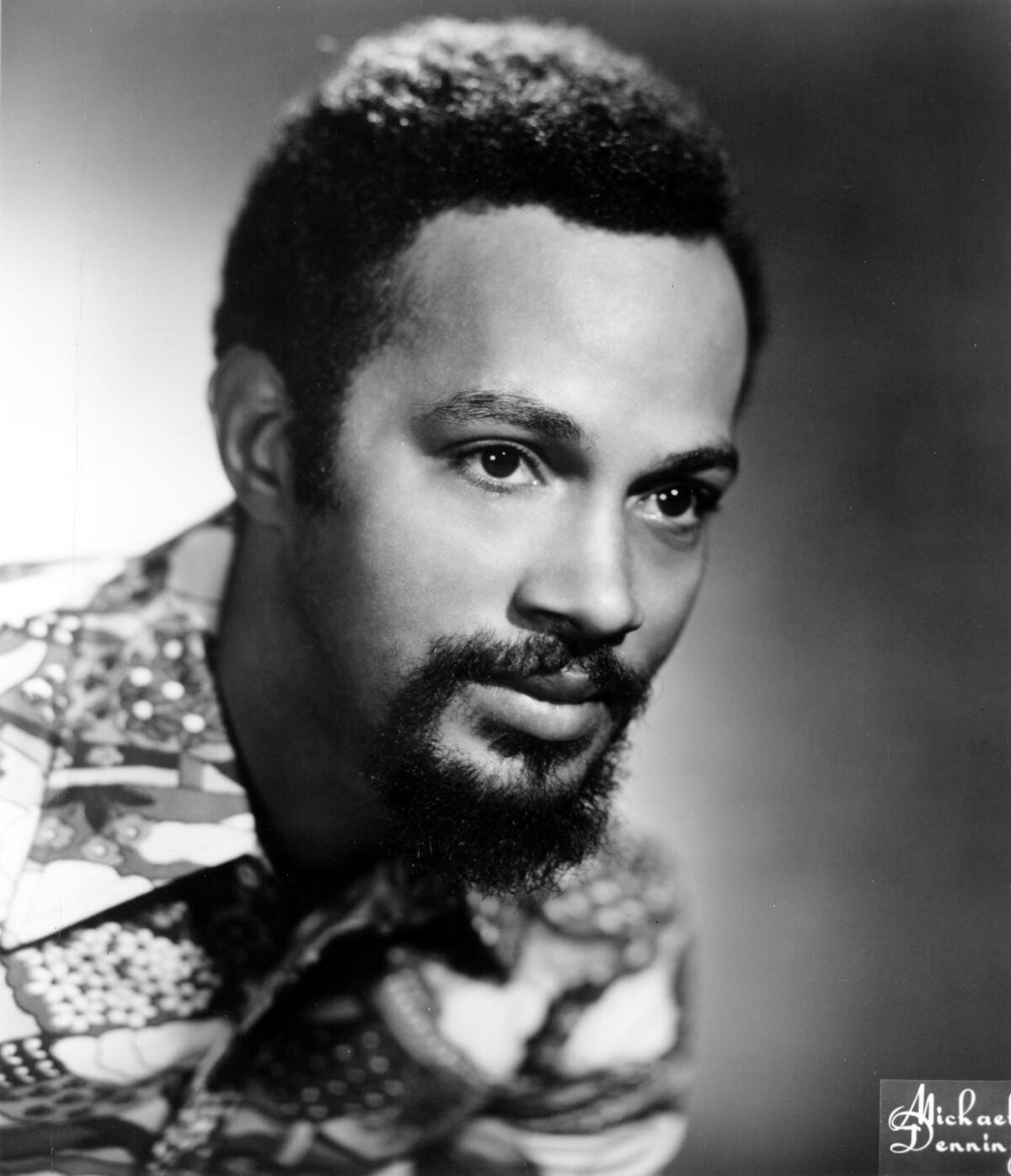 Black and white photo of producer Thom Bell in 1970s