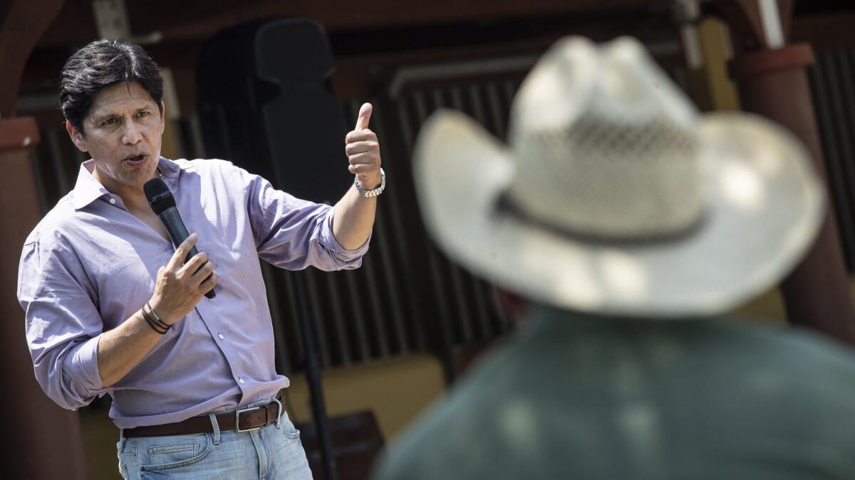 Kevin de León, seen at a U.S. Senate campaign event in July, plans to run for the L.A. City Council seat being vacated in 2020 by Jose Huizar.