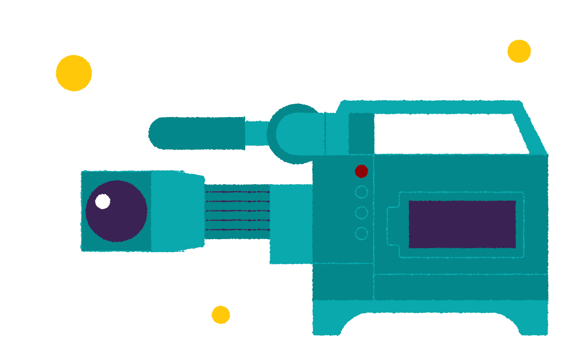video camera with daisies