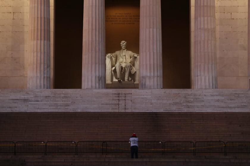 WASHINGTON, DC - JANUARY 07: The Lincoln Memorial is seen the day after a pro-Trump mob broke into the U.S. Capitol Building on January 07, 2021 in Washington, DC. Congress finished tallying the Electoral College votes and Joe Biden was certified as the winner of the 2020 presidential election. (Photo by Joe Raedle/Getty Images)