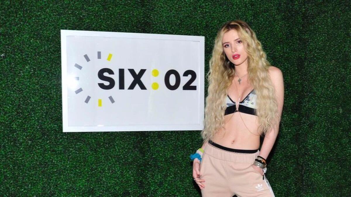 Actress/singer Bella Thorne attends the Six:02 campaign launch in West Hollywood. (Michael Simon)