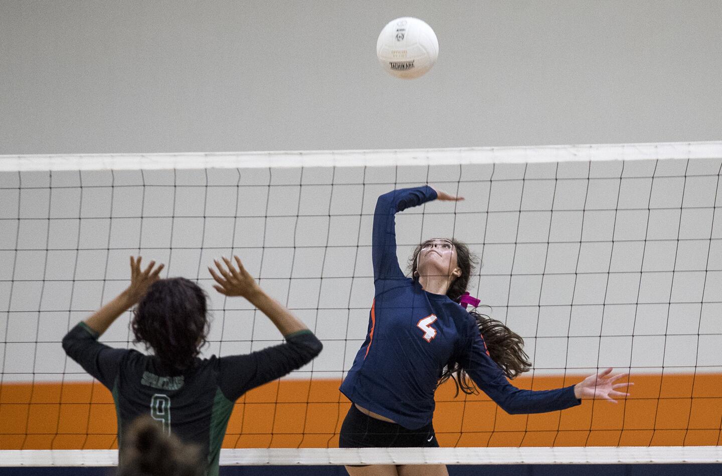 Photo Gallery: Pacifica Christian vs. Orangewood Academy in a girls' volleyball game