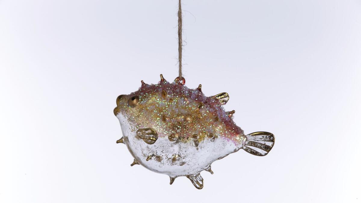 Blowfish adds a nautical touch to the tree.
