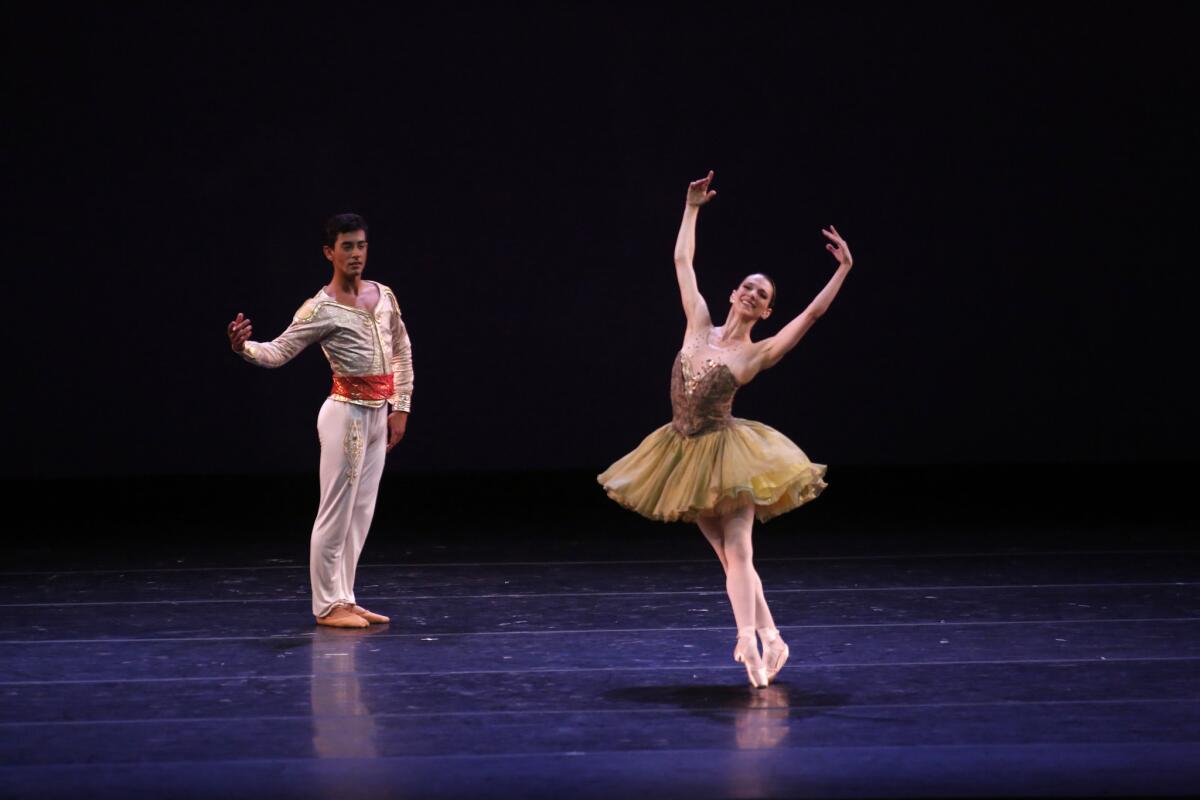 Kleber Rebello from Brazil and Luciana Paris from Argentina perform Saturday night at the Dorothy Chandler Pavilion as part of BalletNow.